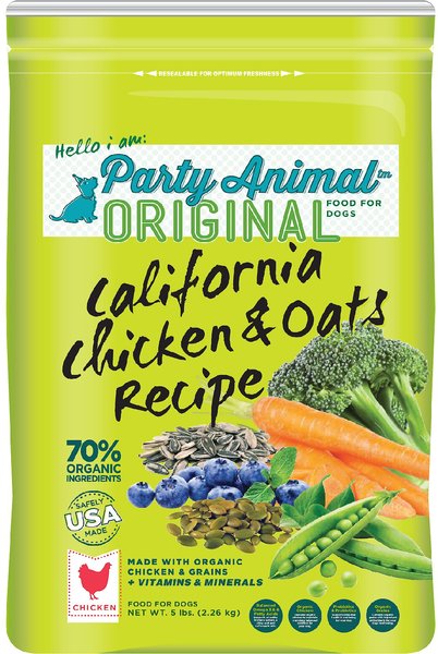 Party Animal California Chicken & Oats Recipe Dry Dog Food, 5-lb bag slide 1 of 5