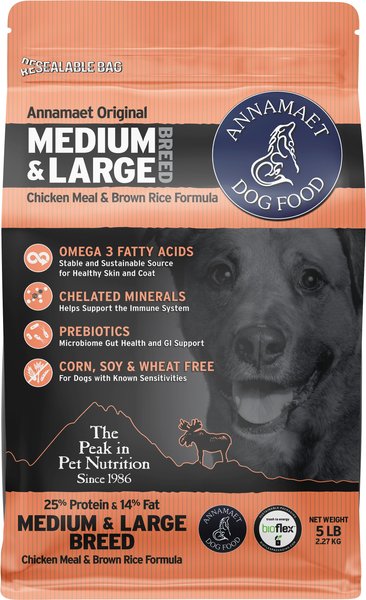 Annamaet 25% Medium & Large Breed Dry Dog Food, 5-lb bag slide 1 of 7