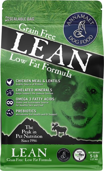 Annamaet Grain-Free Lean Low Fat Formula Dry Dog Food, 5-lb bag slide 1 of 6