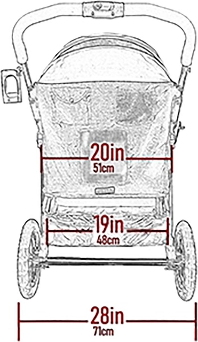 PET GEAR Double NoZip Pet Stroller, Boysenberry