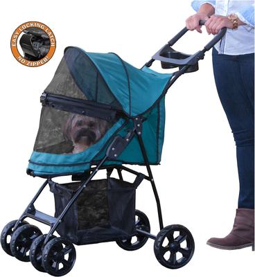 Show full view: Pet Gear Happy Trails Lite No-Zip Pet Stroller, Pine Green slide 3 of 9