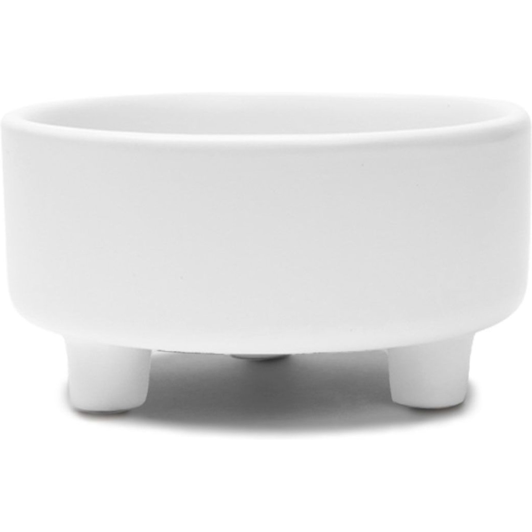 Waggo White Simple Solid Elevated Dog Bowl and Stand, 8 Cups