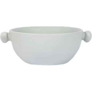 Waggo Bobble Ceramic Cat & Dog Bowl, Medium, Light Grey, 4-cup