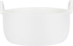 Waggo Handle It Cat & Dog Bowl, White, Medium