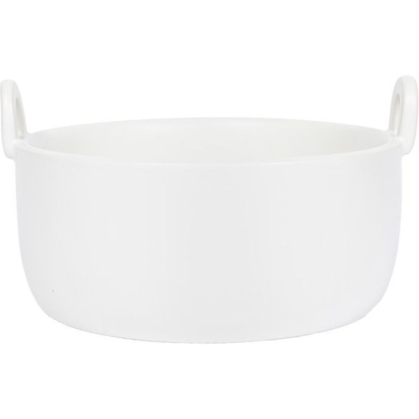 Waggo White Simple Solid Elevated Dog Bowl and Stand, 8 Cups