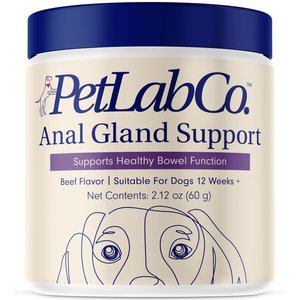 PETLAB CO. Anal Gland Support Powder Supplement for Dogs, 2.12-oz jar 