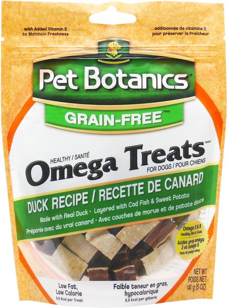 Pet Botanics Healthy Omega Duck Flavor Grain-Free Dog Treats, 5-oz bag slide 1 of 5