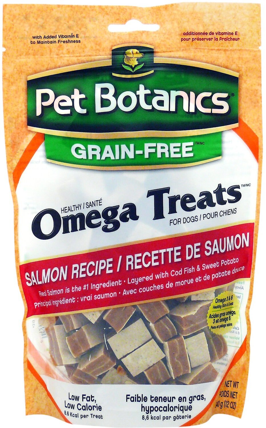PET BOTANICS Healthy Omega Salmon Flavor GrainFree Dog Treats, 12oz