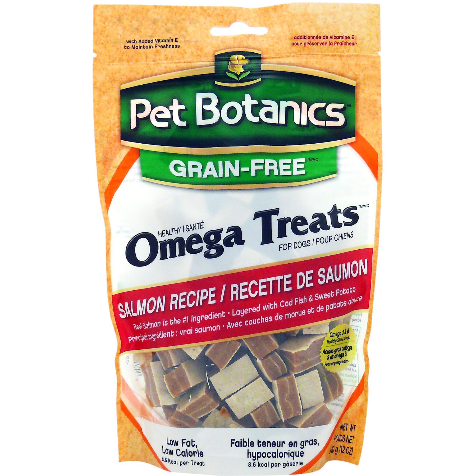 PET BOTANICS Healthy Omega Salmon Flavor GrainFree Dog Treats, 12oz