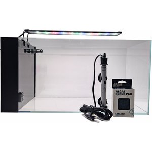 LIFEGARD CRYSTAL Peninsula Beveled Edge Low Iron Aquarium with Built in ...