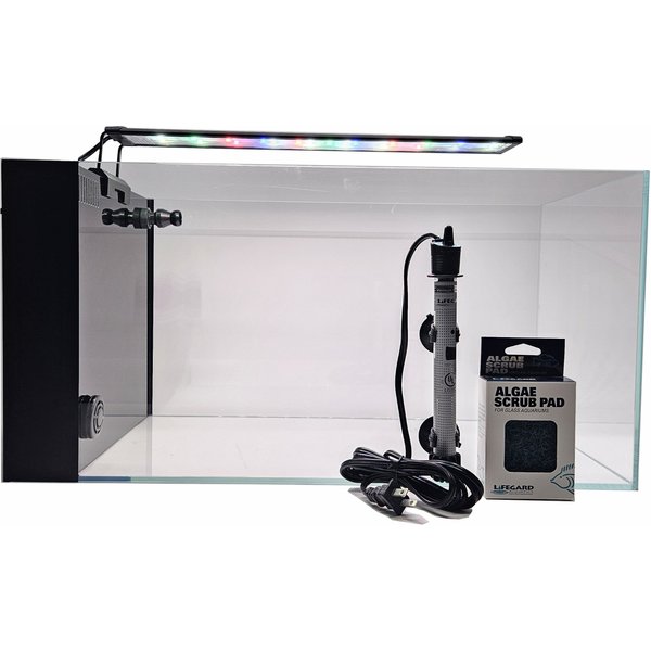 LIFEGARD CRYSTAL Beveled Edge Low Iron Aquarium with Built in Back ...