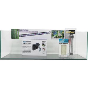 Lifegard Clear Glass Bookshelf Aquarium with HOF-3 Filter, 6-mm, 16-gal