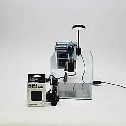 Lifegard Nana Cube Low Iron Ultra Clear Glass Tank with HOF-1 Hang On Filter, 5-mm, 1-gal