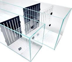 Lifegard Bookshelf Aquarium R460044 & R460084 Acrylic Dividers, Black, 2-pack, 6-gal slide 2 of 6