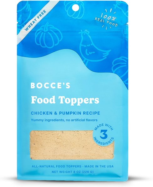 Bocce's Bakery Chicken & Pumpkin Wheat-Free Dog Food Topper, 8-oz bag