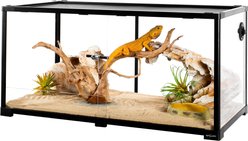 OiiBO Tempered Glass Reptile Terrarium, Black, 50-gallon slide 2 of 6