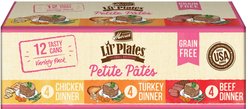 Merrick Lil' Plates Petite Pates Grain-Free Small Breed Wet Dog Food, Variety Pack, 3-oz can, case of 12