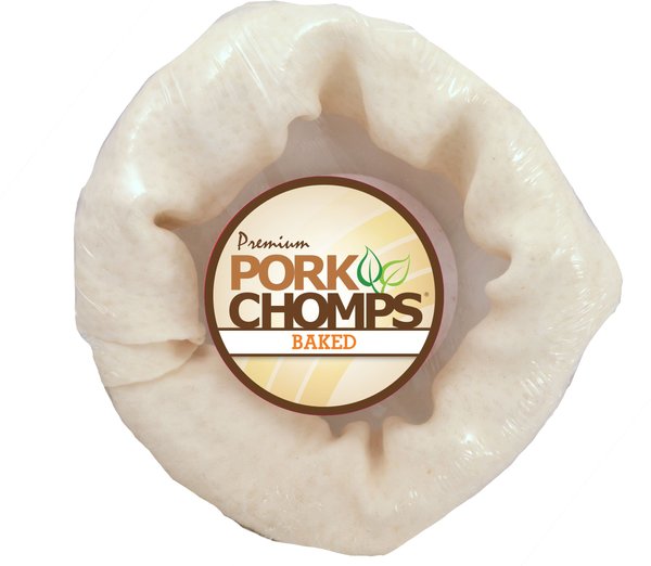 Premium Pork Chomps Baked Donut Dog Treat, 6-in slide 1 of 4