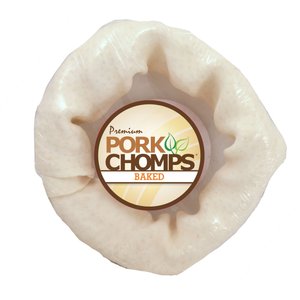 Premium Pork Chomps Baked Donut Dog Treat, 6-in