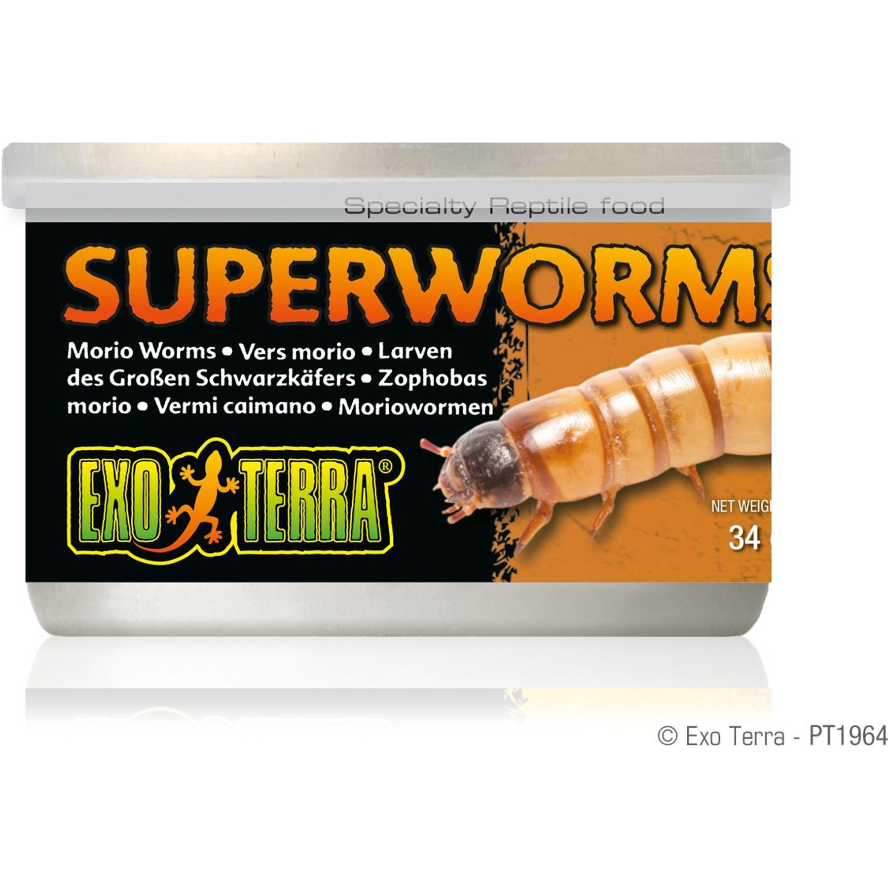 Exo Terra Canned Earthworms Reptile Food, 1.2-oz bag