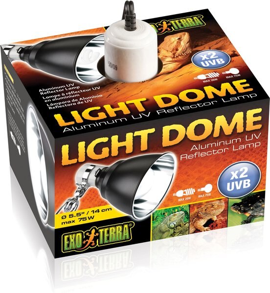 EXO TERRA Mirror Dome Light Reptile Light Fixture, 5.5in