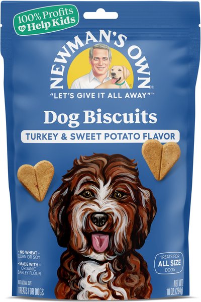 NEWMAN S OWN Turkey Sweet Potato Flavor Breakable Dog Treats 10 oz bag Chewy