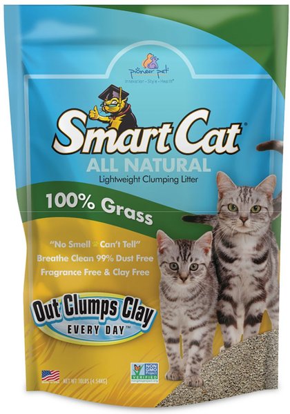 SmartCat Unscented Clumping Grass Cat Litter, 10-lb bag slide 1 of 6