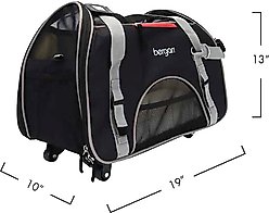 Bergan Wheeled Comfort Airline-Approved Dog & Cat Carrier Bag, Black slide 2 of 8