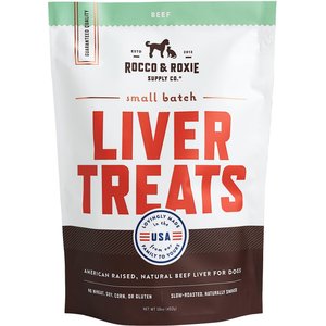 Rocco & Roxie Supply Co. Grain-Free Gourmet Beef Liver Dog Treats, 16-oz bag