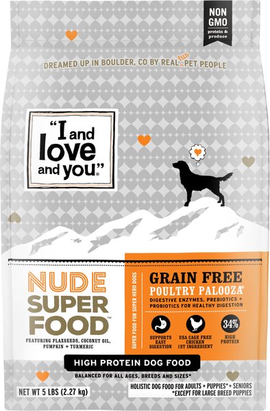 I and Love and You Nude Super Food Grain-Free Poultry Palooza Dry Dog Food, 5-lb bag slide 1 of 10