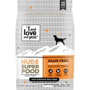 I and Love and You Nude Super Food Grain-Free Poultry Palooza Dry Dog Food, 5-lb bag