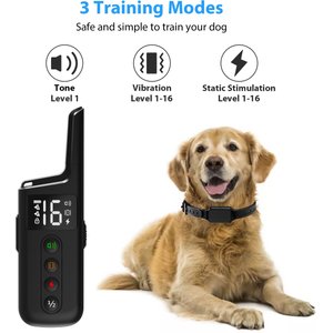 Petdiary T330 Waterproof Dog Remote Training Collar, Black