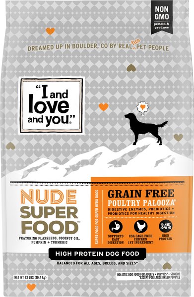 I and Love and You Nude Food Grain-Free Poultry Palooza Dry Dog Food, 23-lb bag slide 1 of 10