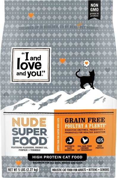 I and Love and You Nude Food Poultry a Plenty Grain-Free Dry Cat Food, 5-lb bag slide 1 of 10