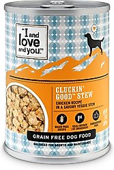 I and Love and You Cluckin' Good Stew Grain-Free Canned Dog Food, 13-oz, case of 12
