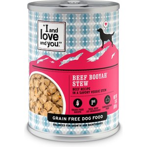 I and Love and You Beef Booyah Stew Grain-Free Canned Dog Food, 13-oz, case of 12