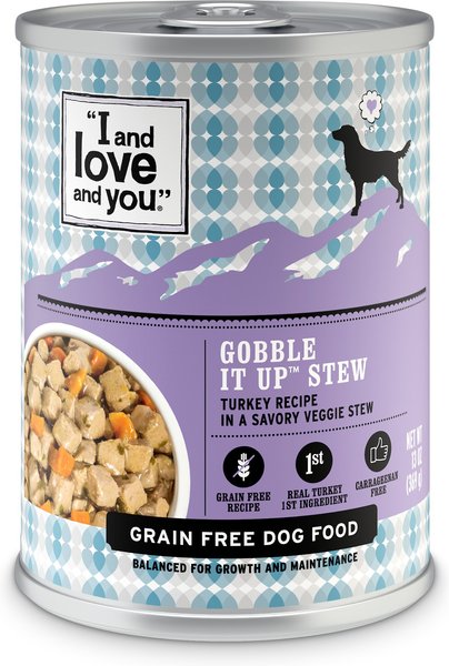 I and Love and You Gobble It Up Stew Grain-Free Canned Dog Food, 13-oz, case of 12 slide 1 of 10