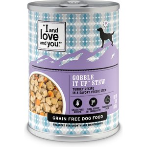 I and Love and You Gobble It Up Stew Grain-Free Canned Dog Food, 13-oz, case of 12