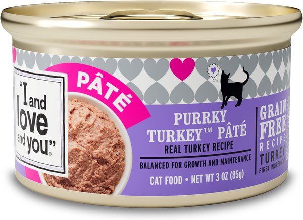 I and Love and You Purrky Turkey Pate Grain-Free Canned Cat Food, 3-oz, case of 24 slide 1 of 10