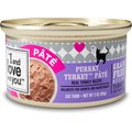 I and Love and You Purrky Turkey Pate Grain-Free Canned Cat Food, 3-oz, case of 24