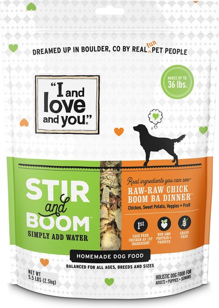 I and Love and You Stir and Boom Raw Raw Chick Boom Ba Dinner Grain-Free Dehydrated Dog Food, 5.5-lb bag slide 1 of 9