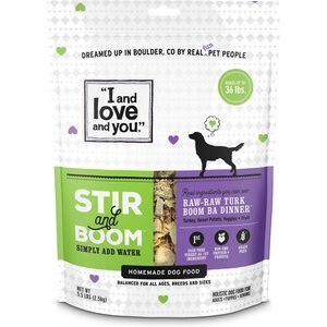 I and Love and You Stir and Boom Raw Raw Turk Boom Ba Dinner Grain-Free Dehydrated Dog Food, 5.5-lb bag