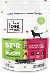 I and Love and You Stir and Boom Raw Raw Beef Boom Ba Dinner Grain-Free Dehydrated Dog Food, 1.5-lb bag slide 1 of 8