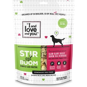 I and Love and You Stir and Boom Raw Raw Beef Boom Ba Dinner Grain-Free Dehydrated Dog Food, 5.5-lb bag