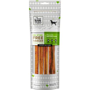 I and Love and You Free Ranger Beef Bully Stix Grain-Free Dog Chews, 12-in, 5 pack