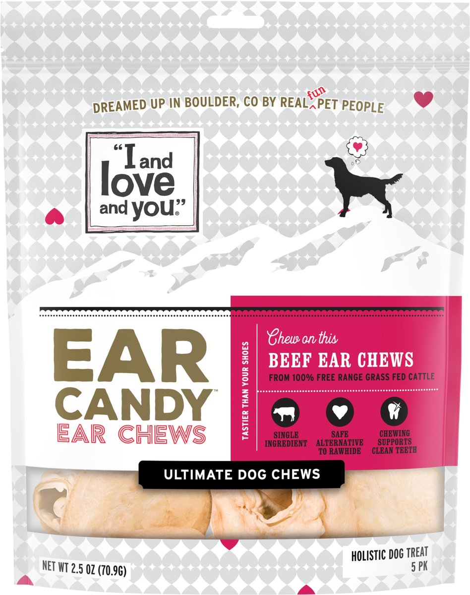 I and Love and You Ear Candy Beef Ear Dog Chews