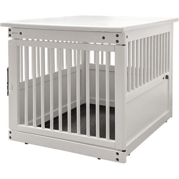 UNIPAWS Wooden Wire Double Door Furniture End Table Dog Crate