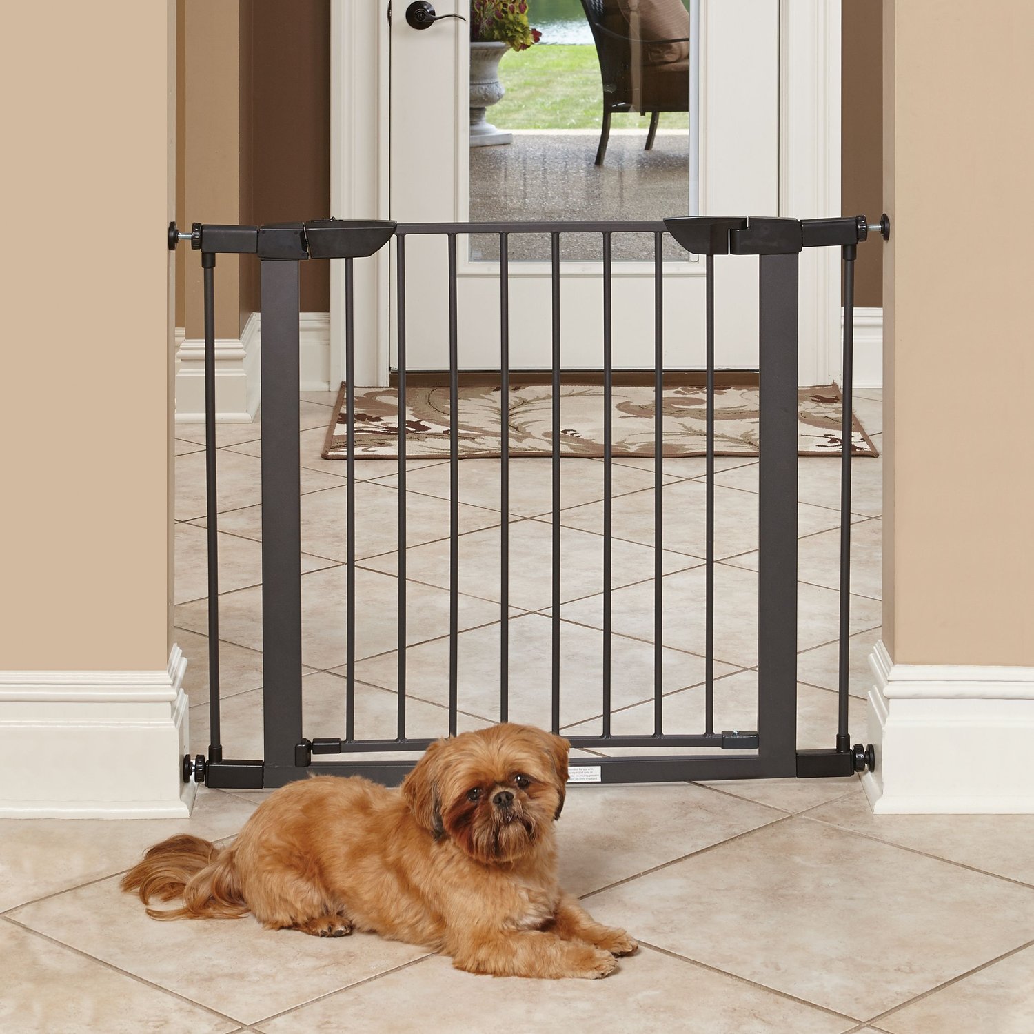 MIDWEST Steel Pet Gate, Graphite, 29-in - Chewy.com