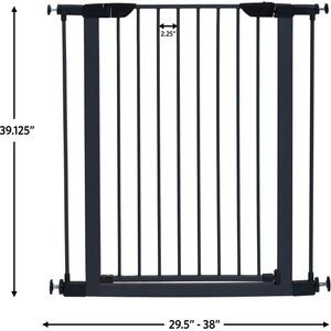 MidWest Steel Pet Gate, Graphite, 39-in