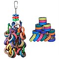 Super Bird Creations Bagel Cascade Bird Toy + Fatty Bagels, 24 count